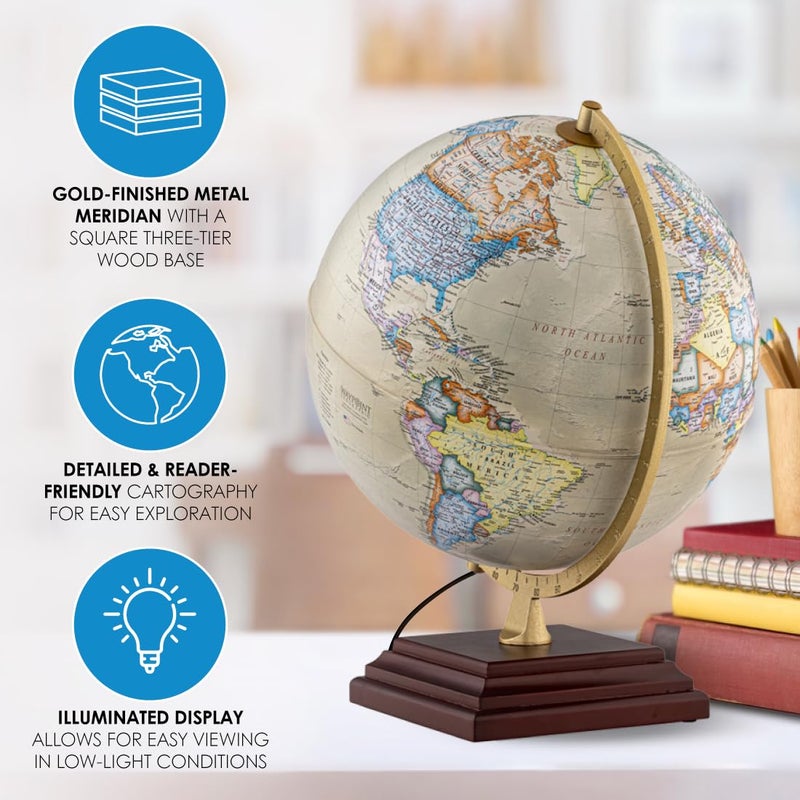 Waypoint Geographic Atlantic Illuminated Globe - Image 5